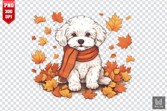 Autumn Bichon Frise Dog Clipart – A Real Project Review
