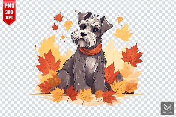 Autumn Miniature Schnauzer Dog Clipart Review