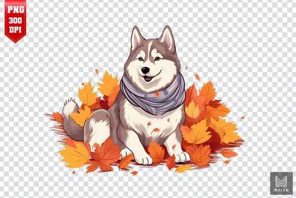 Autumn Siberian Husky Dog Clipart: A Designer's Review