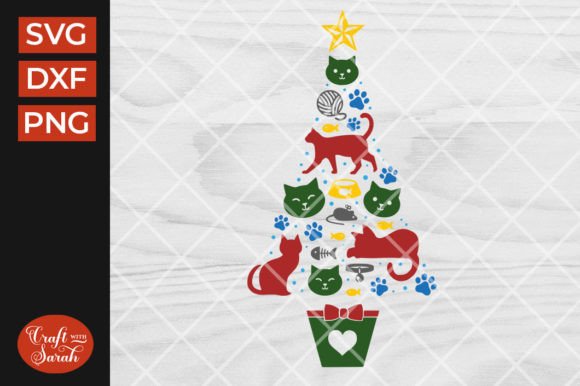 Cat Christmas Tree SVG Christmas Cats
