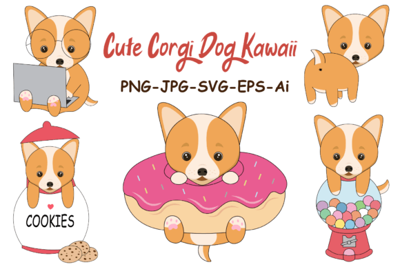 Cute Corgi Dog Kawaii Clipart: A Designer's Review