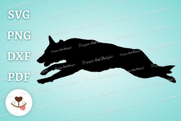 Running German Shepherd Silhouette Svg